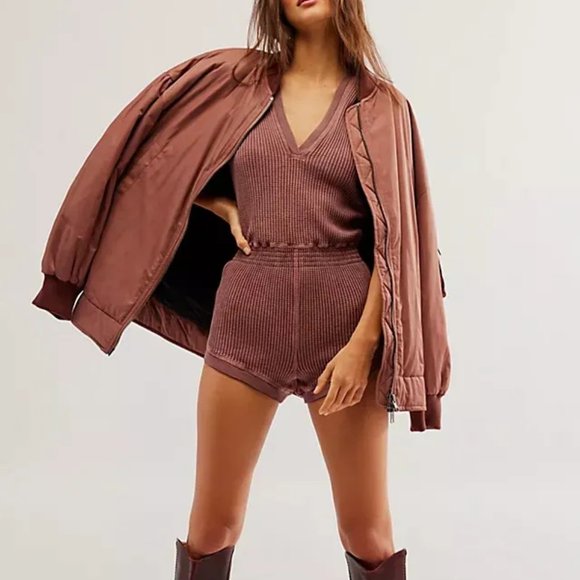 Free People FP One Soren Romper Sleeveless Relaxed Hoodie S - Picture 1 of 11